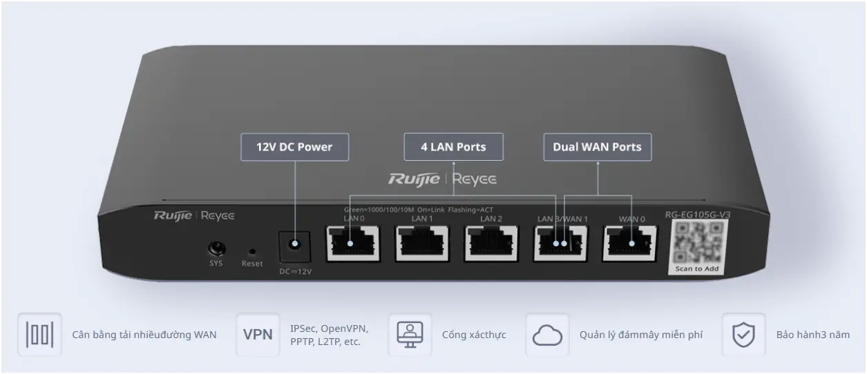 Router Cân Bằng Tải Ruijie RG-EG105G