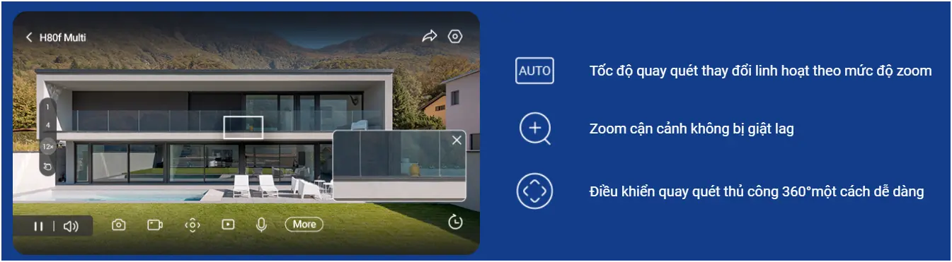 Camera WIFI EZVIZ H80F Multi Ba Ống Kính