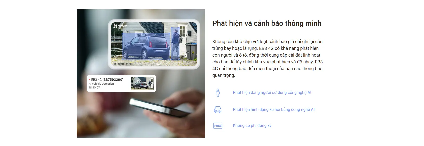 Camera WIFI EZVIZ EB3 4G