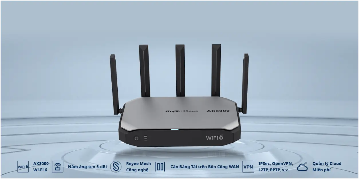 Router cân bằng tải Ruijie Reyee RG-EG105GW-X AX3000 WIFI