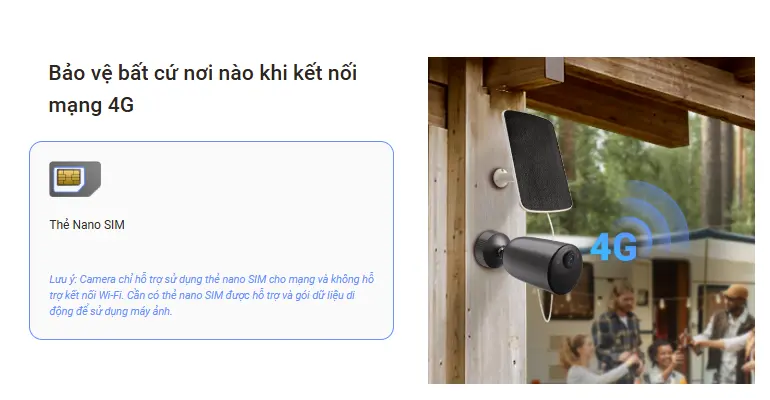 EZVIZ EB3 4G Kit 2K 3.0MP Pin Sạc