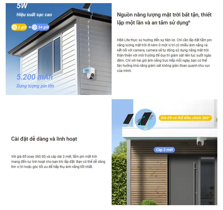 Camera wifi EZVIZ HB8 Lite Kit 4MP