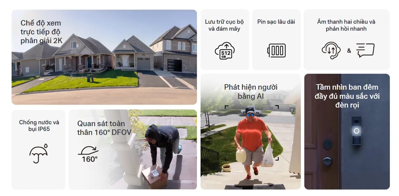 Camera Chuông Cửa TP-LINK TAPO D210 Dùng Pin 2K