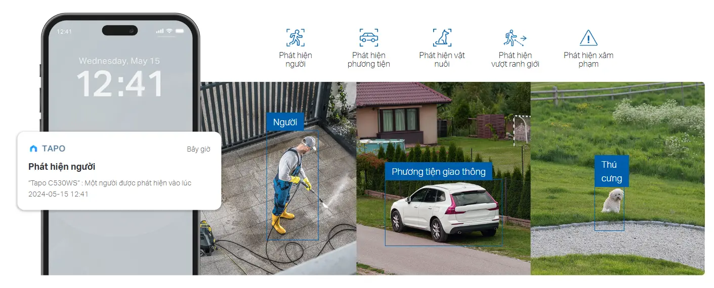 Camera WIFI TP-LINK TAPO C530WS 3K 5MP Ngoài Trời