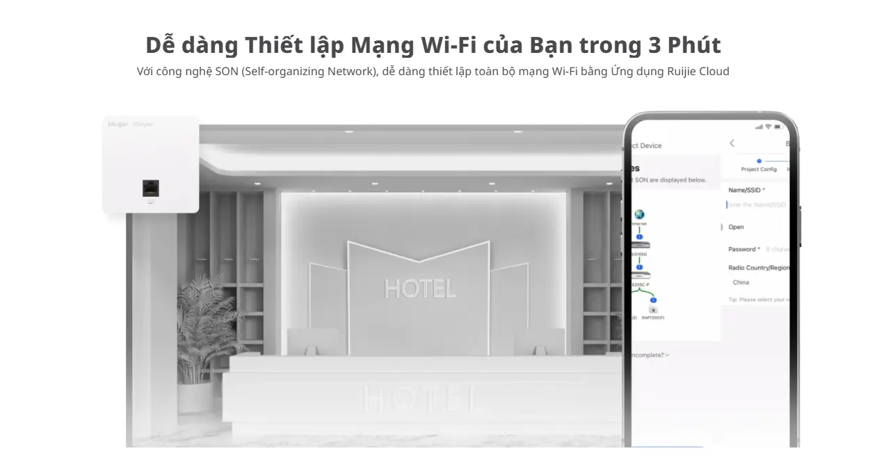 RUIJIE RG-RAP1201 WiFi 5 Âm Tường Tốc Độ 1267 Mbps